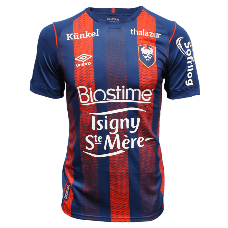 Maillot Kombat Home SM Caen 24/25 pour Garçon - Bleu clair, rouge